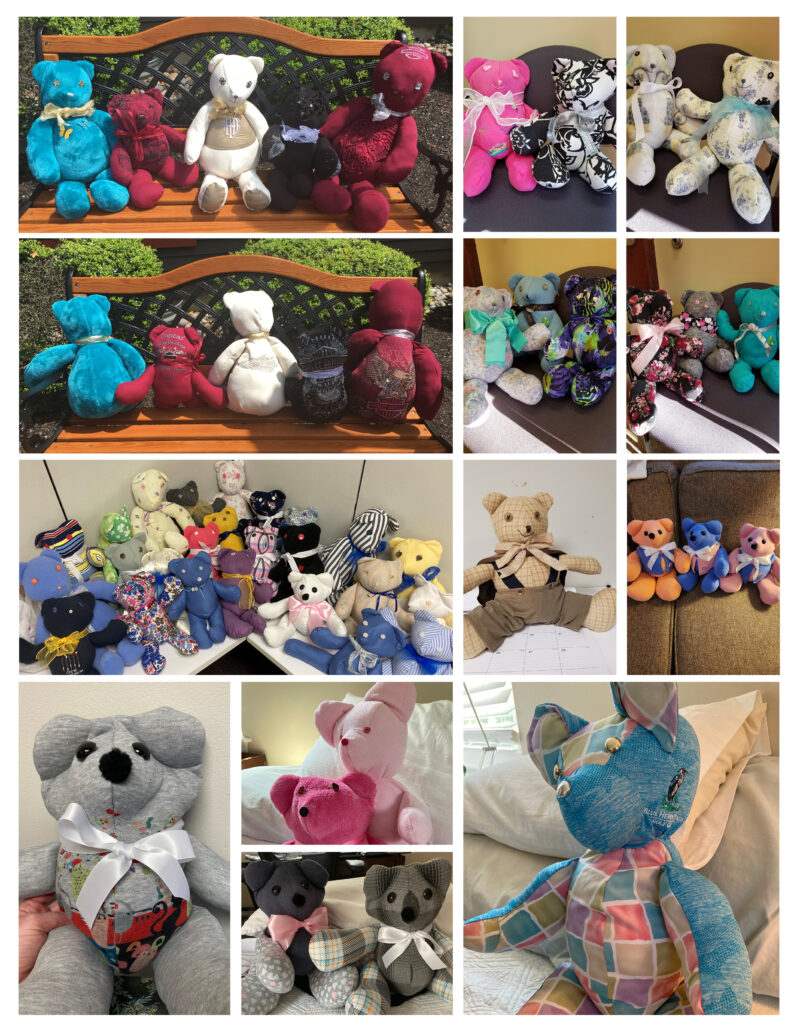 Memory Bears, a huggable keepsake created by volunteers for families of Journey Hospice patients.